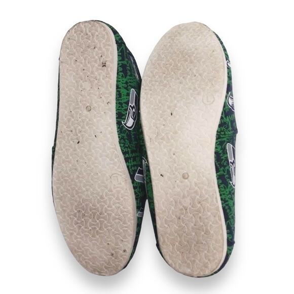 Seattle Seahawks NFL Slip On Flats Logo Round Toe - Picture 5 of 8